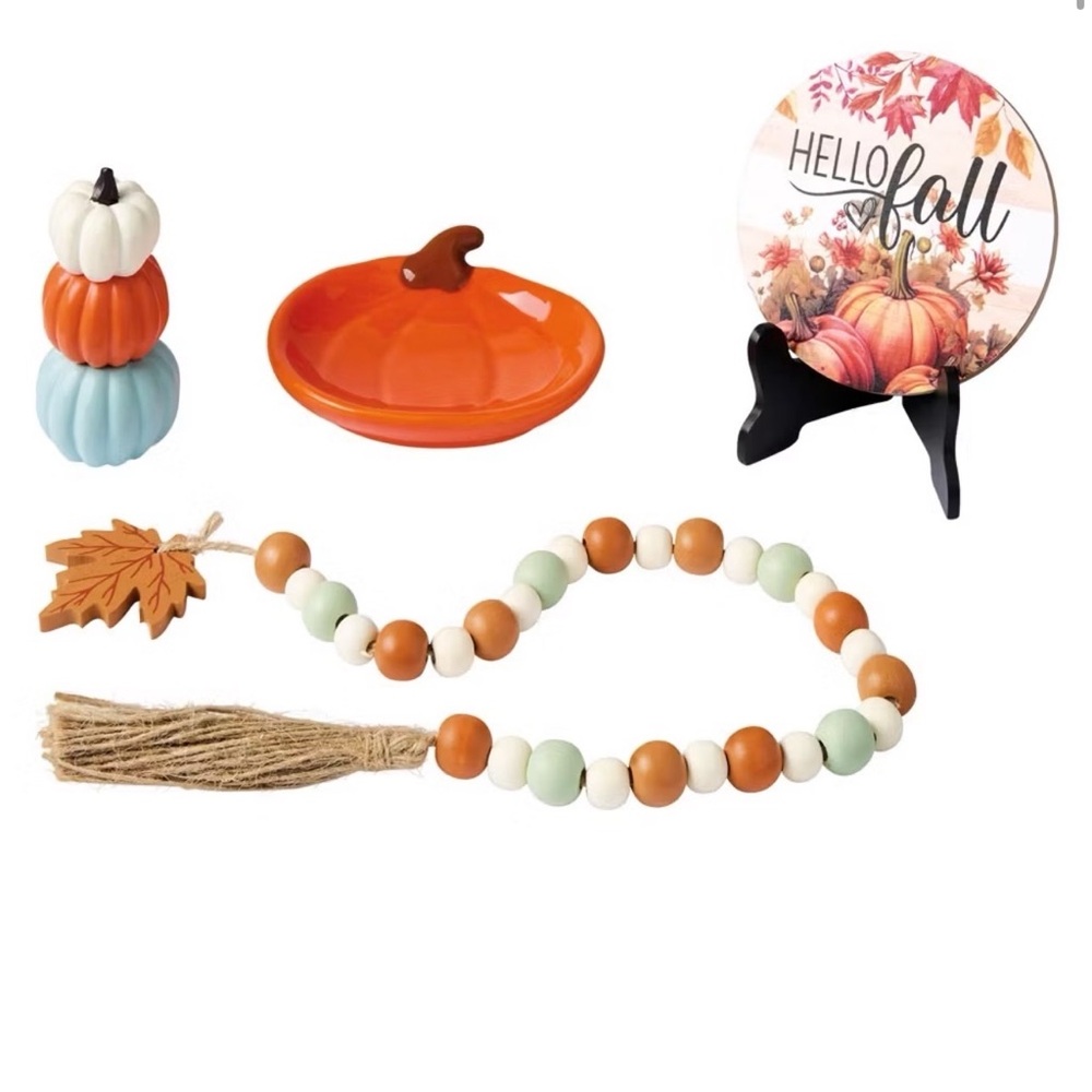 Charming Fall Holiday Decor Set for Display NWT